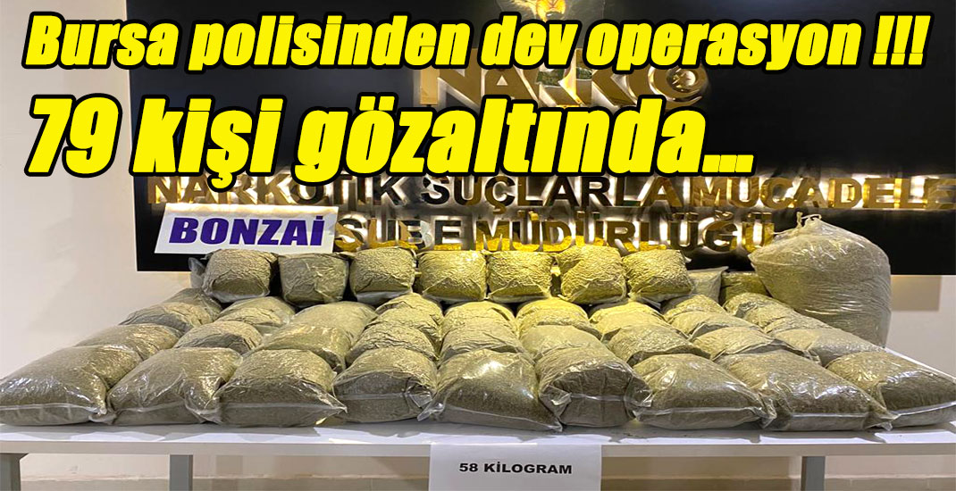 Bursa polisinden dev operasyon! 79 kişi gözaltında…