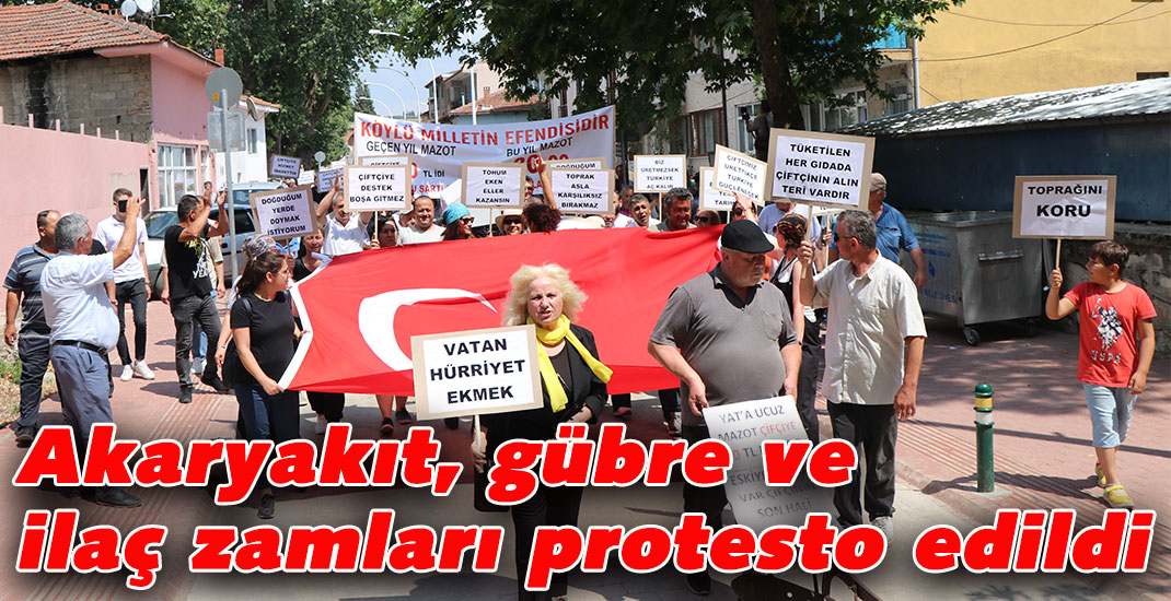 İznik’te akaryakıt, gübre ve ilaç zamları protesto edildi